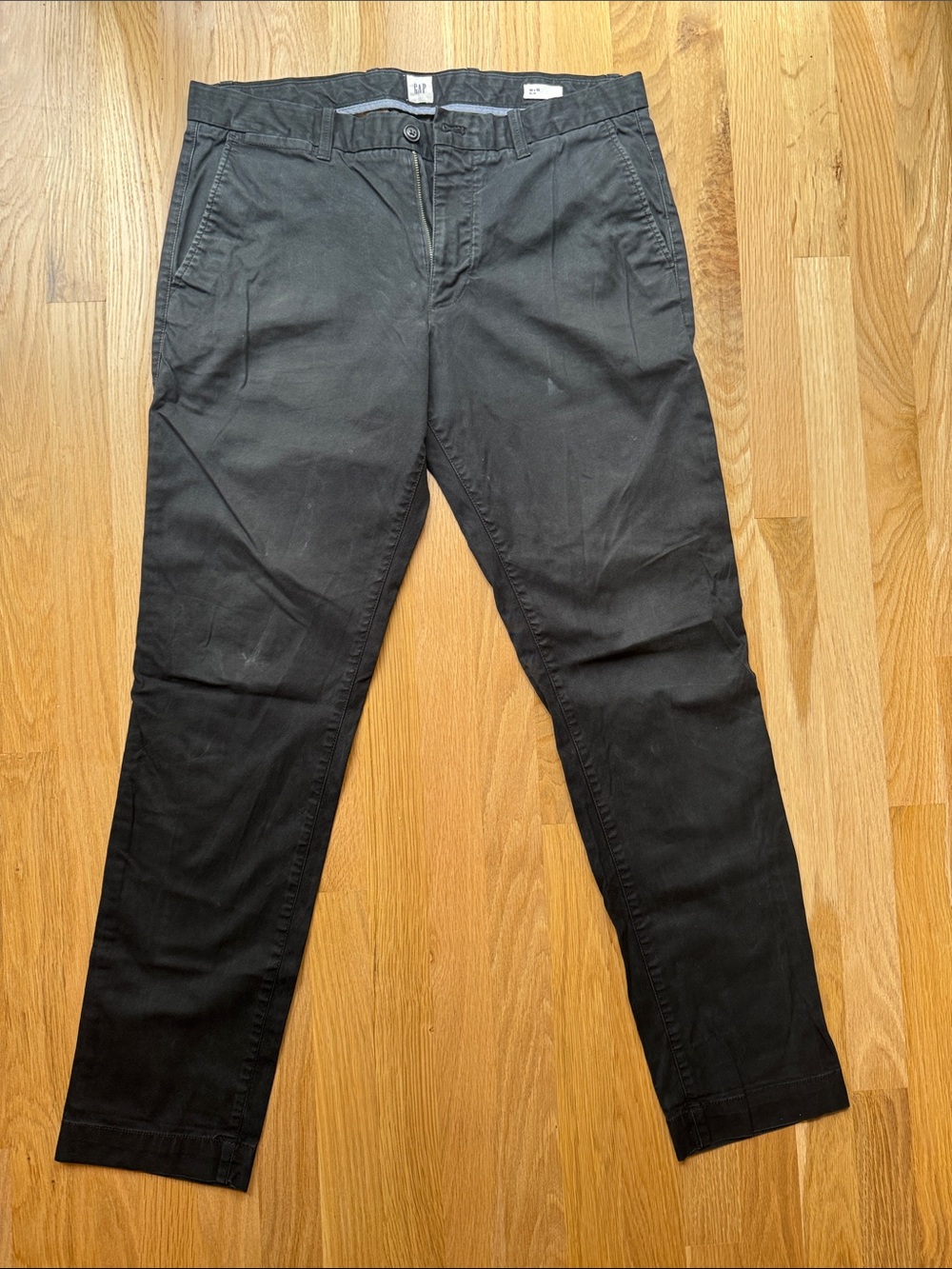 GAP Men's Black Slim Chinos, 34x32